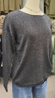 Glenda Sparkle Black Sweater