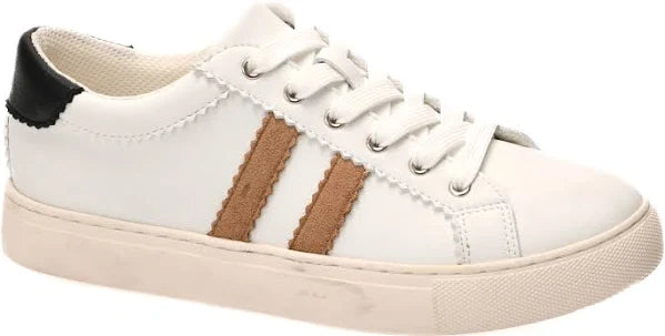 Corkys Hey Girl Showtime White Tan Black Sneaker Shoes