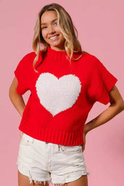 "Heartbeats For You" Red Sweater