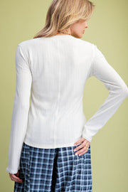 Dana Textured Rib Knit Top