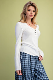 Dana Textured Rib Knit Top