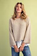 Lacy Days Lace Ruffle Hem Sweater