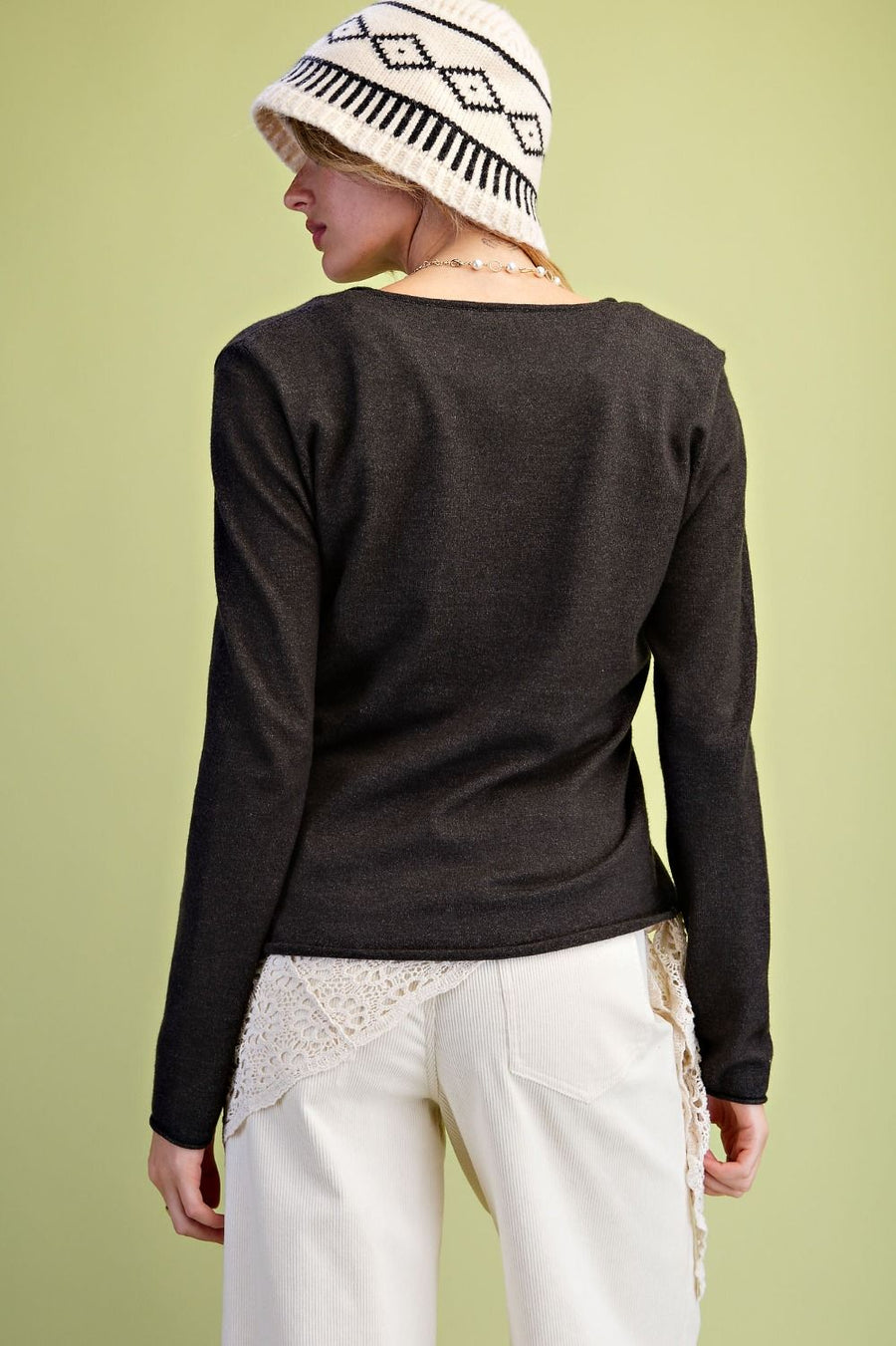 Desi 3-Button Sweater Knit Cardigan