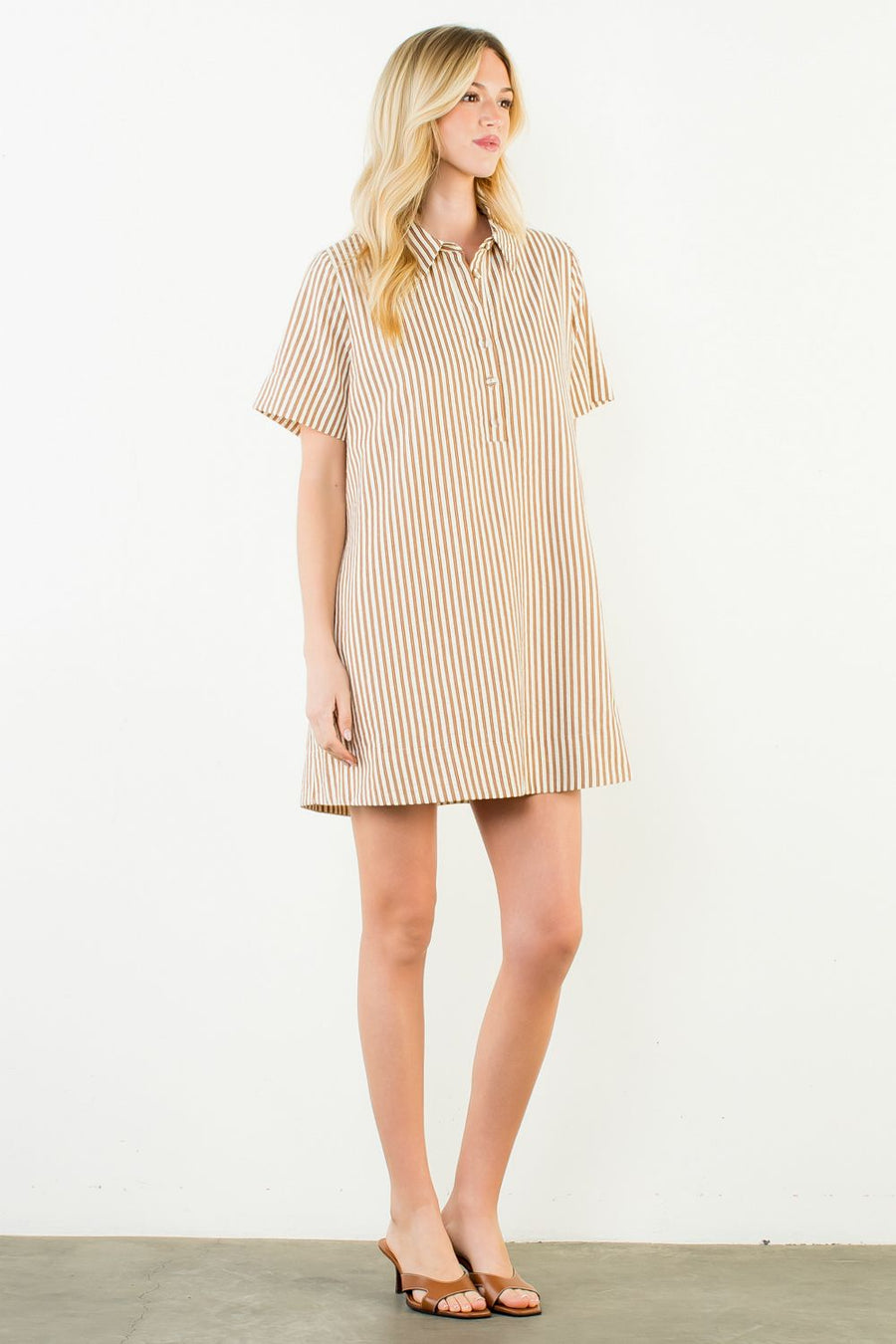 Sylvania Short Sleeve Striped Dress