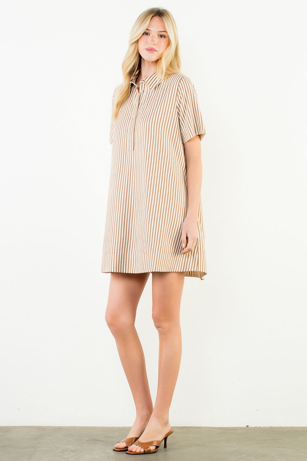 Sylvania Short Sleeve Striped Dress