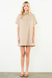 Sylvania Short Sleeve Striped Dress