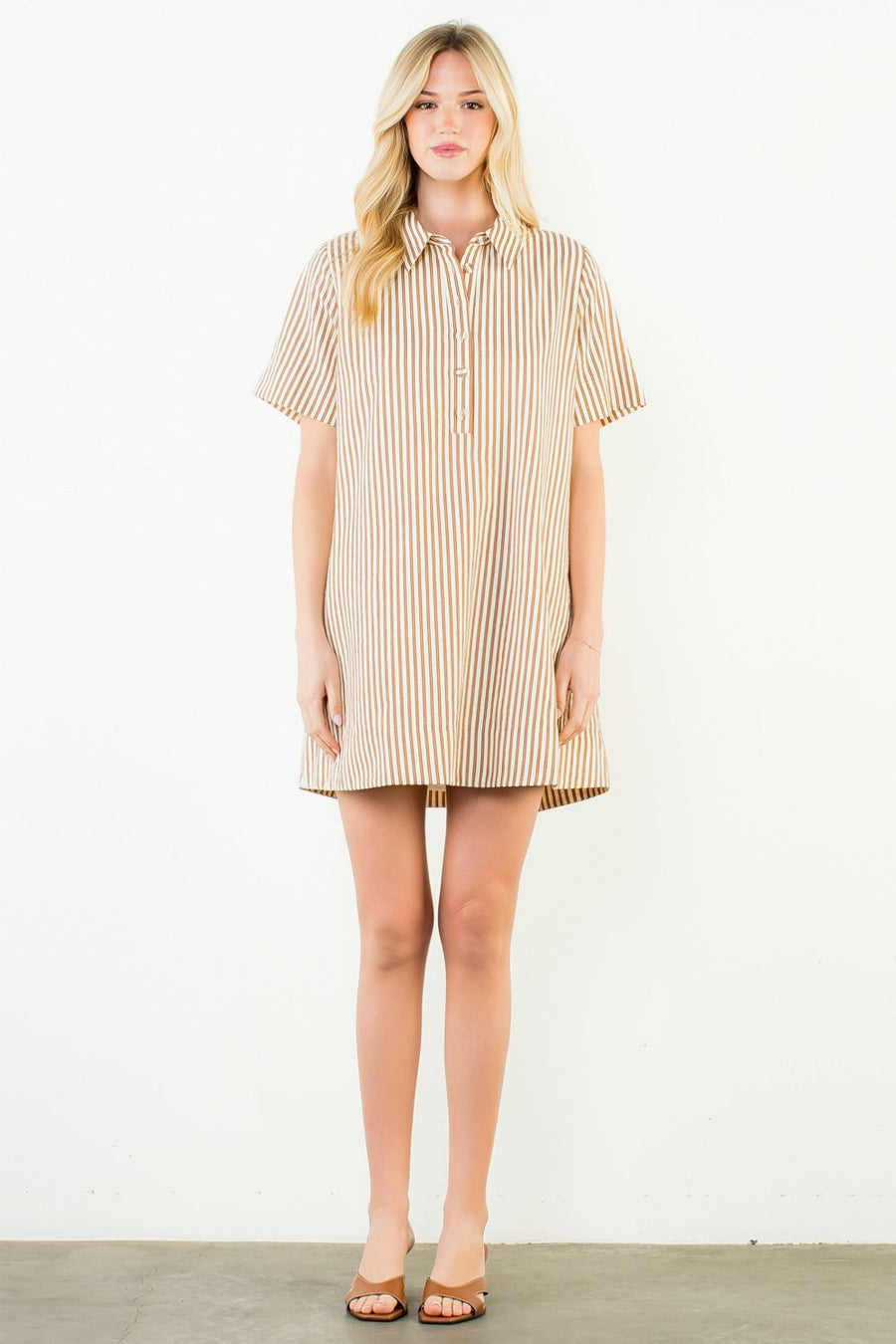 Sylvania Short Sleeve Striped Dress
